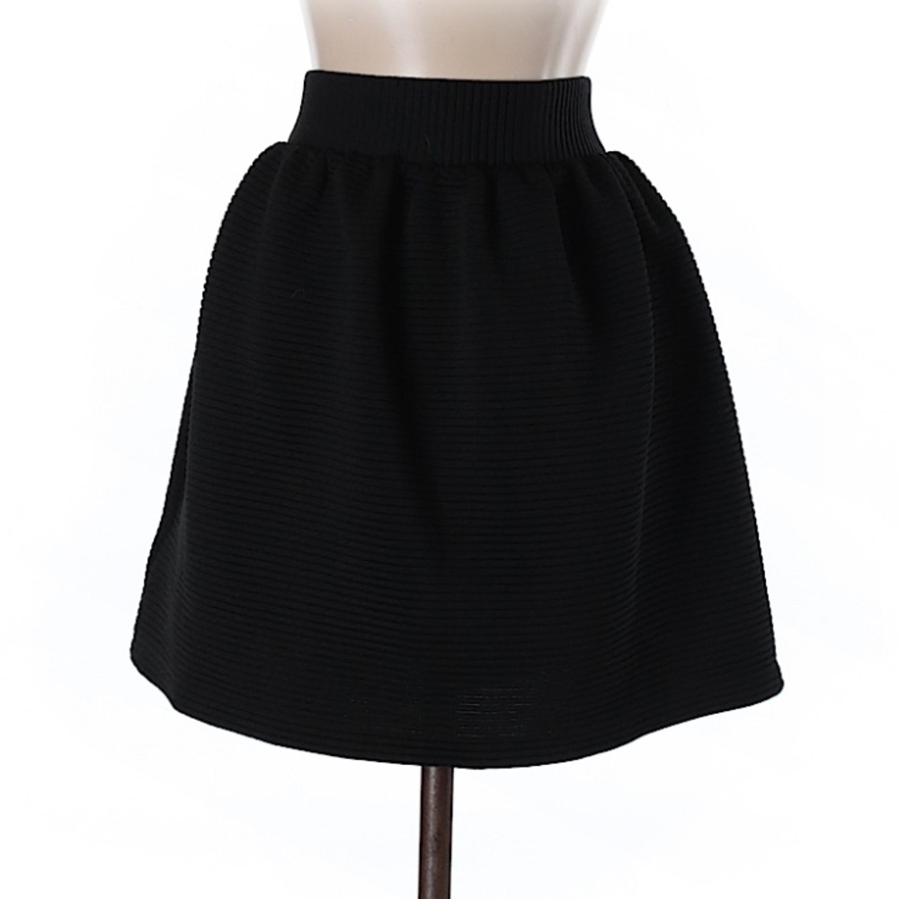 [3/$15] Cooperative Textured Stripe Black Miniskirt